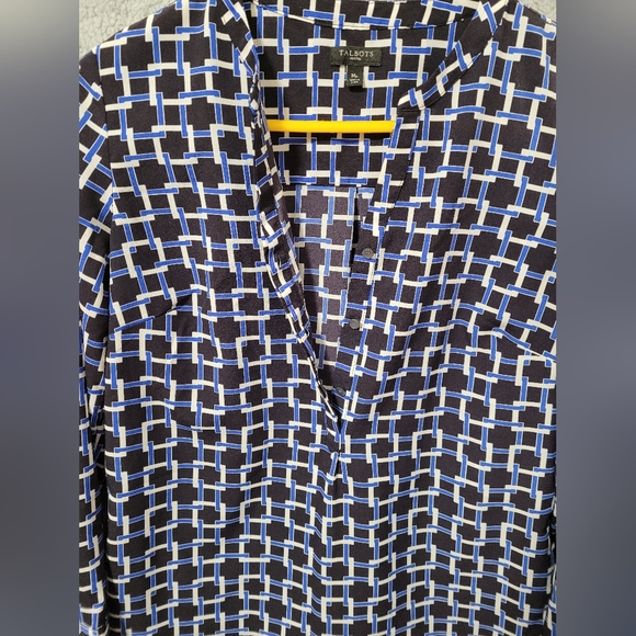 Talbots Petites Blue Shirt Medium - Picture 3 of 9